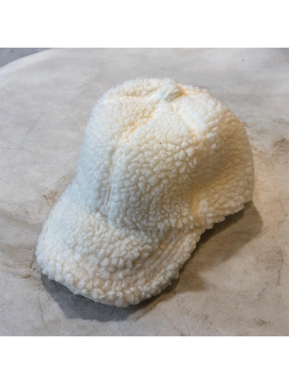 Jenni Ivory Sherpa Fleece Baseball Cap Hat Adjustable One Size NWT